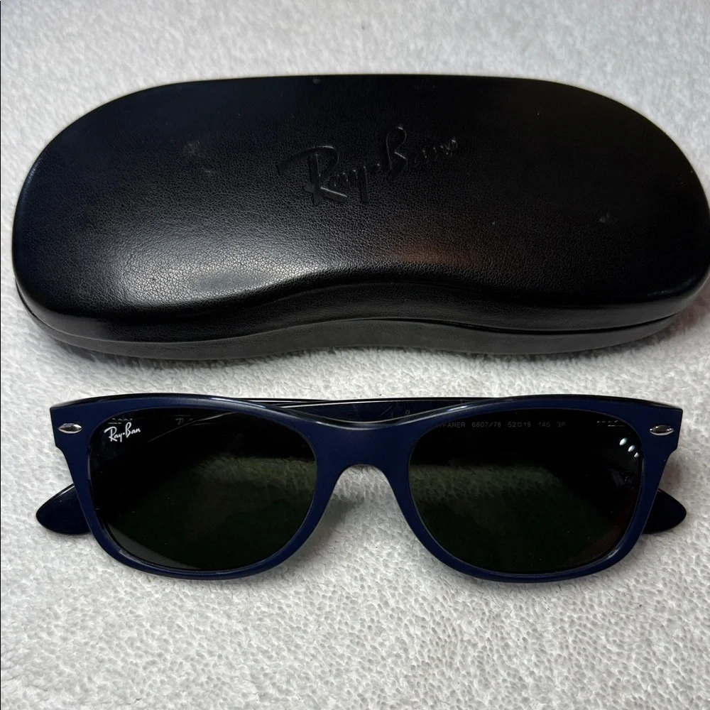 Ray Ban Italy RB2132 New Wayfarer 52[]18 145 3P Blue Sunglasses